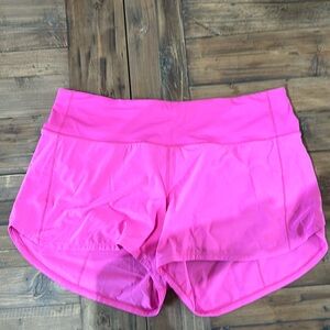 Speed Up HR Short 4” lined. Worn once! Super comfortable. Size 14. Sonic Pink
